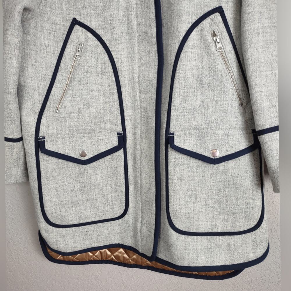 J. Crew Summit Parka in Italian Stadium-Cloth Wool Coat Size 4P - Picture 9 of 15
